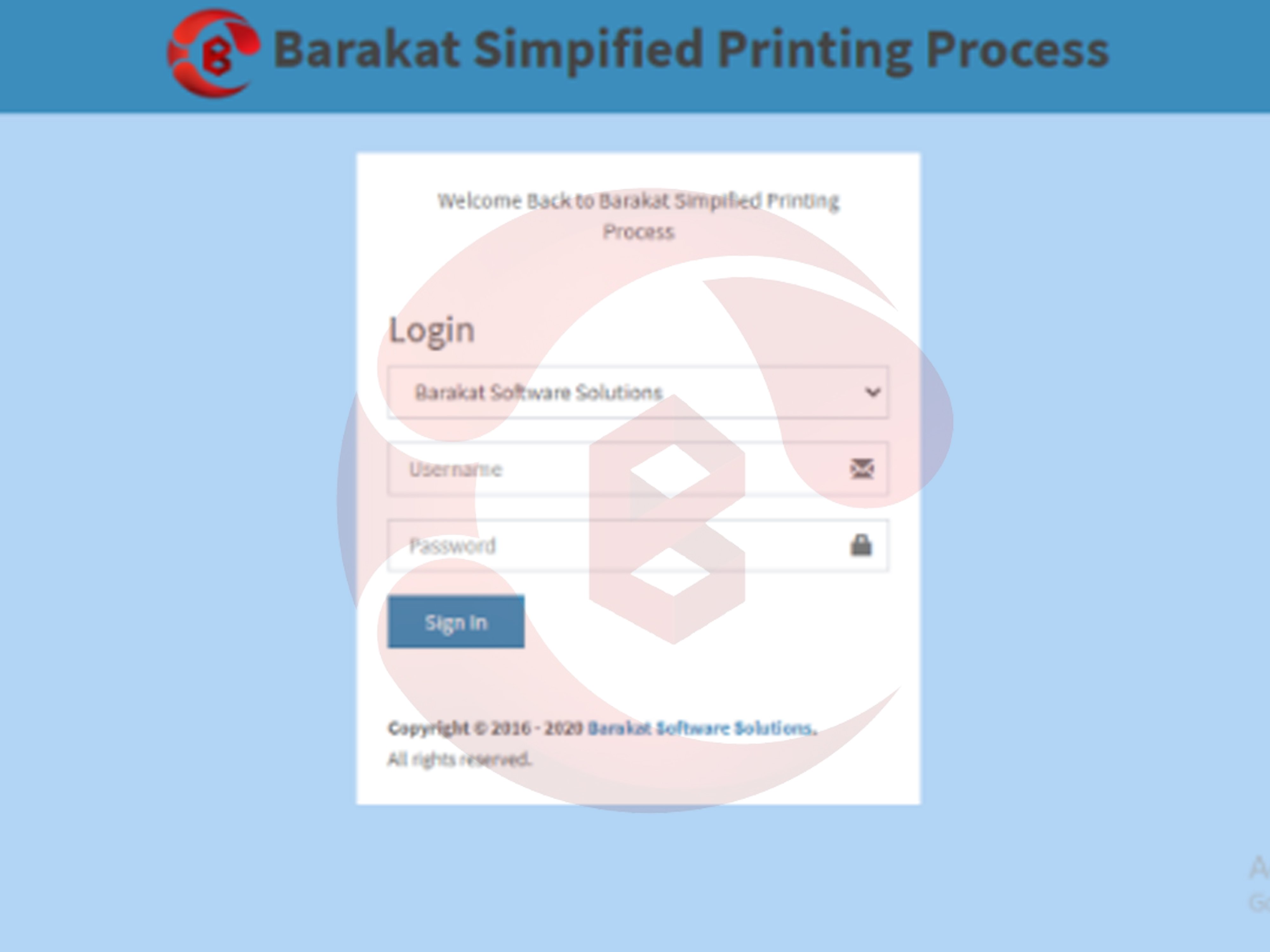 Barakat Simplified Printing Process / Barakat Software Solutions